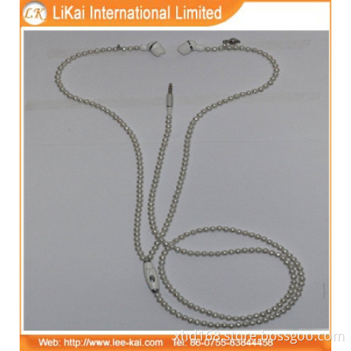 Colorful New Arrival Earphone Necklace with Fashionable Bead